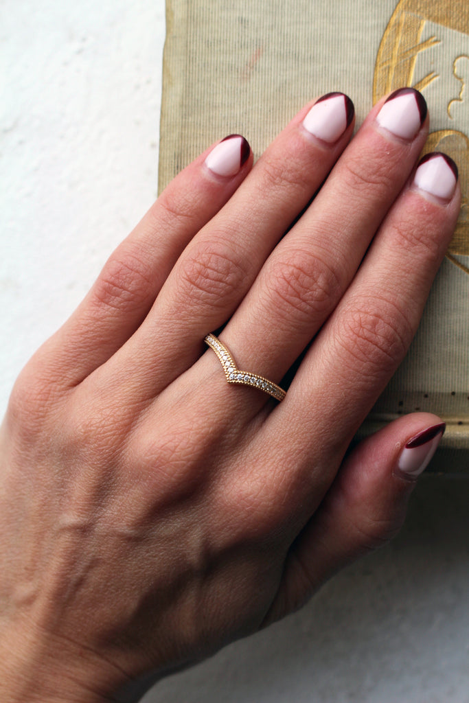 Diadem Pointed Stacking Ring