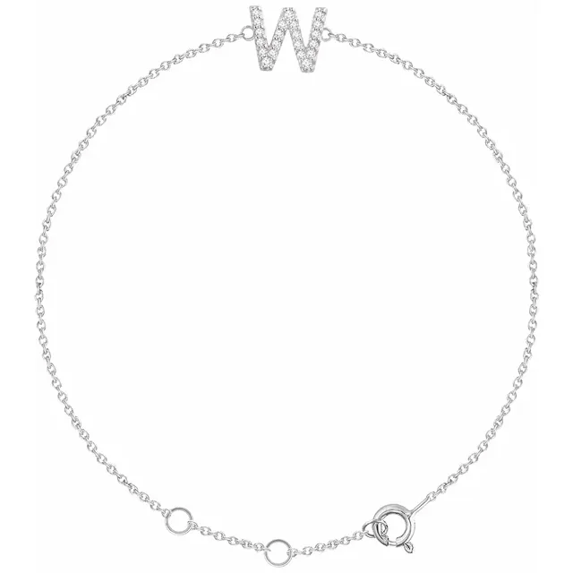 Pave Initial Bracelet