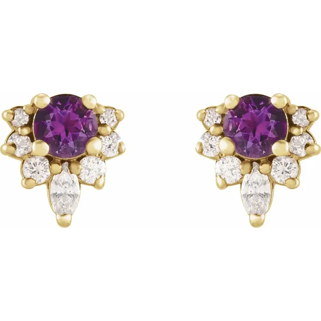 Cascade Birthstone Studs