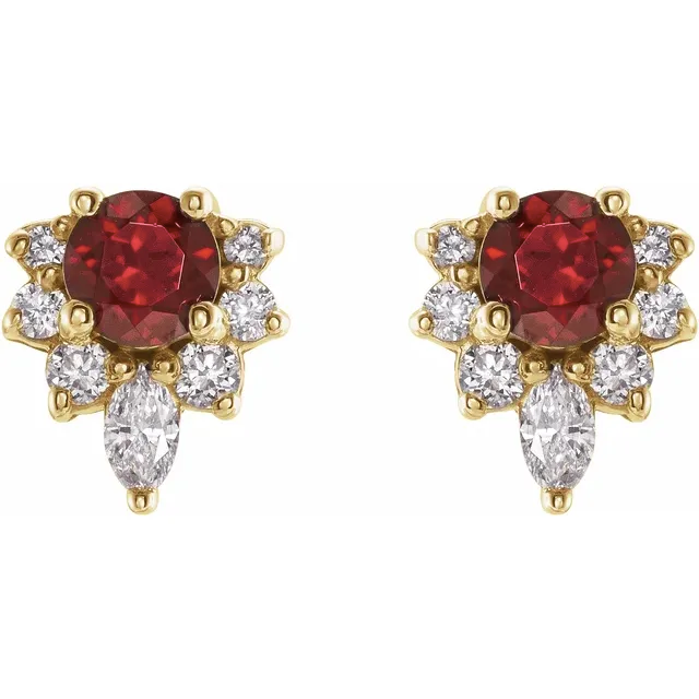 Cascade Birthstone Studs