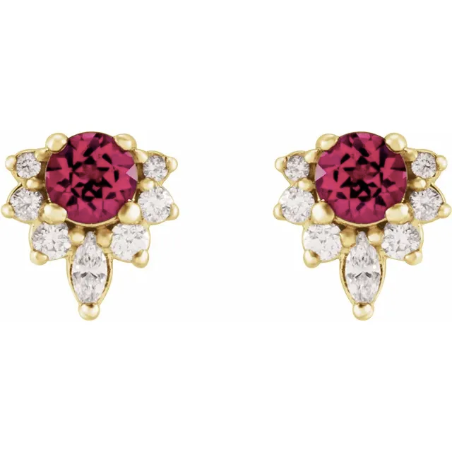 Cascade Birthstone Studs