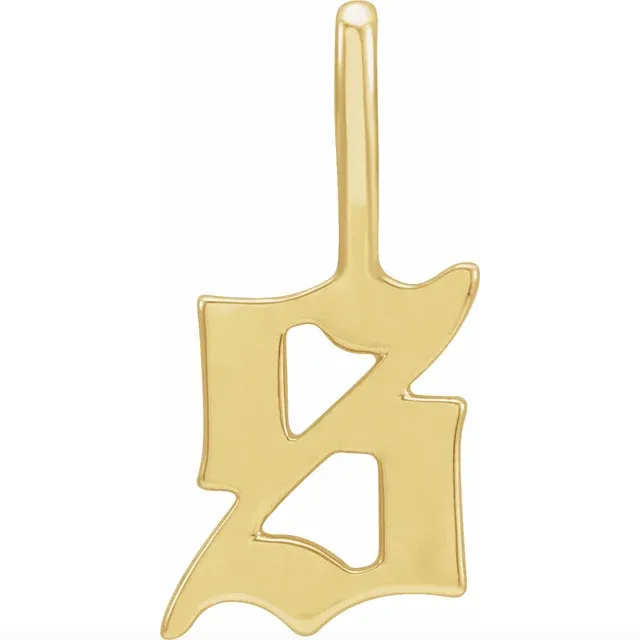 Gothic Initial Pendant