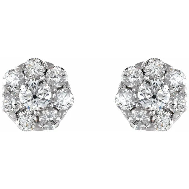 Hydrangea Diamond Earrings