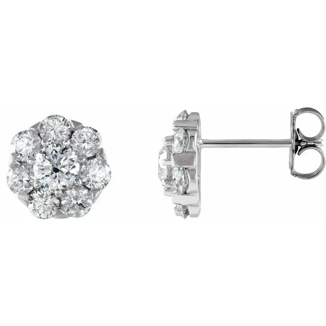 Hydrangea Diamond Earrings