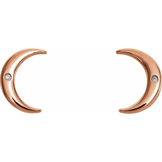 Luna Crescent Moon Simple Studs