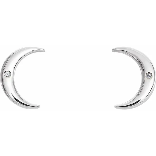 Luna Crescent Moon Simple Studs