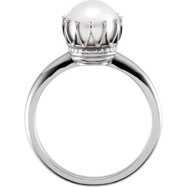 Majesty Pearl Crown Ring