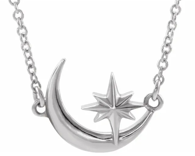 Celeste Moon and Star Necklace