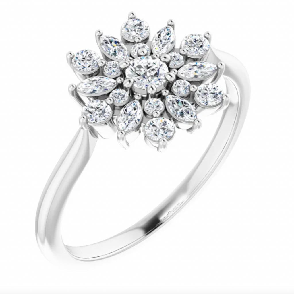 Snowstorm Diamond Ring