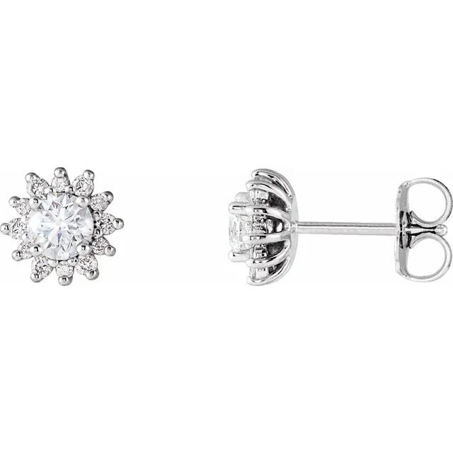 Sunflower Diamond Earrings