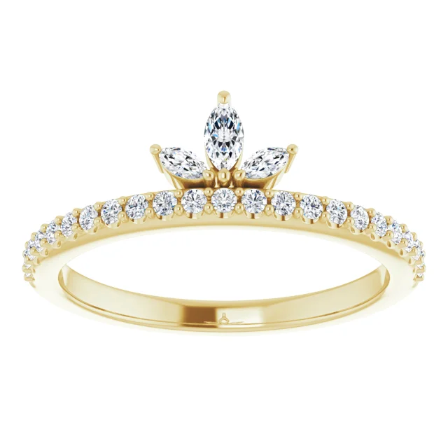 Tiara Triple Marquise Stacking Ring