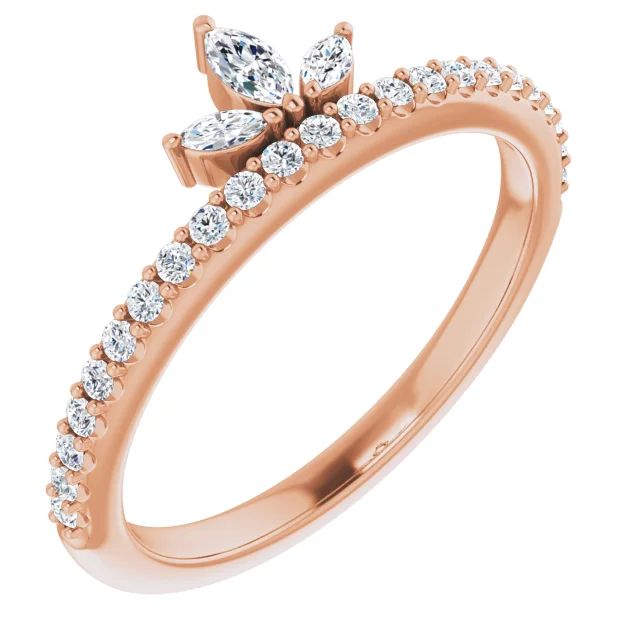 Tiara Triple Marquise Stacking Ring